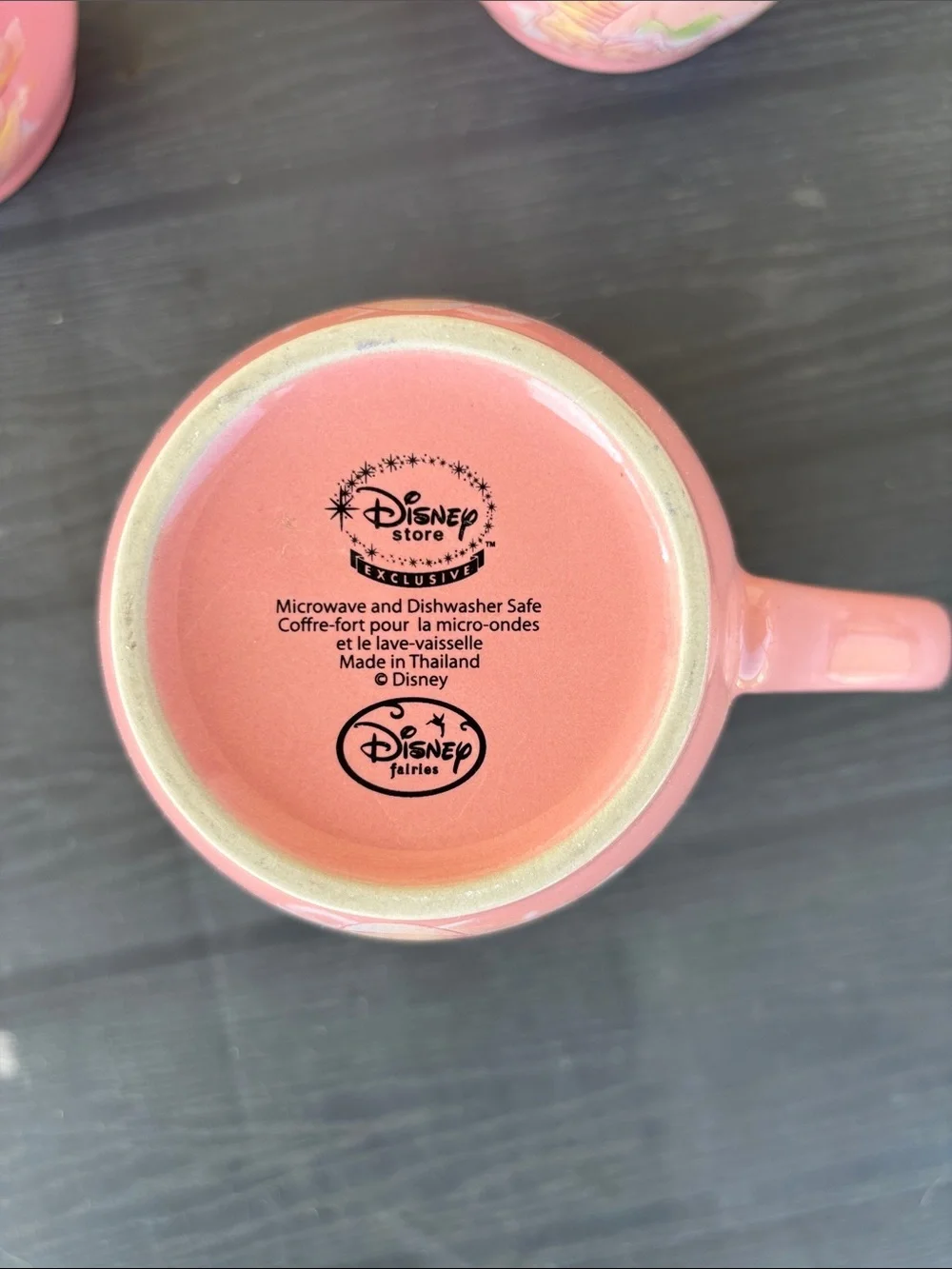 Disney Pink Tinker Bell Ceramic Mug Set of 4